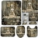thumbnail image 1 of Cortina Ducha Lindo Dibujos Animados Fantasmas Set Halloween Lavible Baño Poliéster Tela Espeluznante Con Ganchos para Decoraciones, 1 of 9