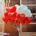 thumbnail image 4 of PMU Valentine’s Day Heart Shaped Balloons 15 Inch PartyTex Premium Red and White Latex Valentines Day, Weddings, Birthdays, Anniversaries, Engagements Pkg/12, 4 of 6