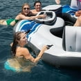 thumbnail image 5 of ZSTECH Inflatable Pool Raft for 5, Blue, with Cooler & Cupholders, 5 of 8