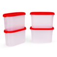 thumbnail image 1 of Tupperware Plastic Storage Container- 1.1 liters, 4 Pieces, White, 1 of 3