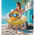 thumbnail image 4 of Tubo flotante inflable para piscina de patos POZA Gold Confeti para niños, 4 of 7