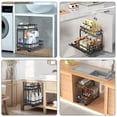 thumbnail image 2 of Double Sliding Under Sink Organizer and Storage 2 Pack, NECHEGI 2 Tier Pull Out Cabinet Organizer Basket Heavy-Duty Carbon Steel Shelf for Bathroom, Kitchen, Pantry C98, 2 of 3