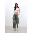 thumbnail image 4 of Banny Jeans Women's High Waisted Regular Fit Jeans, Green, Size XS, 4 of 8