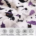 thumbnail image 3 of Hitime 50"x60" Halloween Throw Blanket - 300GSM Cozy Warm Flannel Fleece for Sofa Living Room, Holiday Gift Winter Bedding Decor - Purple Cat, 3 of 8