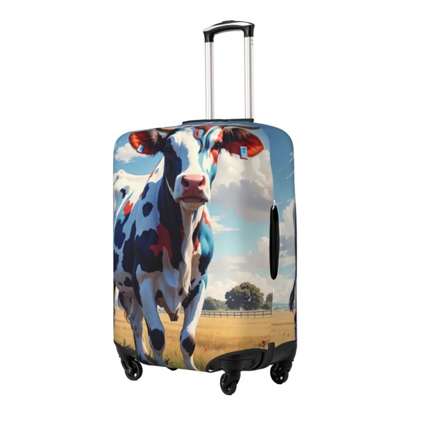 Fotbe Colorful Cow Pasture Funda Protectora para Equipaje, Antirrayones y Resistente a la Suciedad, Compatible con Maletas de 18 a 32 Pulgadas-Large