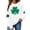White0, variant on Annhoo Womens St Patrick's Day Sweatshirt Shamrock Print Crewneck Pullover Long Sleeve Tops Soft Clothes