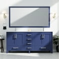 thumbnail image 7 of 72 In. W X 22 D Navy Blue Bathroom Vanity With White Quartz Top & 28 Mirror - Soft Close, 2 Cabinets, 6 Drawers, Open Shelf For Extraordinary Storage, Scratch And Stain Double Bath Surface, Two Six, 7 of 7