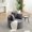 Grey, variant on VERTEX&KAIBIN 43-inch round corduroy single sofa, comfortable lounge chair, comes with three pillows, minimalist design, perfect for bedrooms, lounges, game rooms, and living rooms