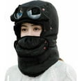 thumbnail image 5 of Winter Thermal Trapper Hat with Glasses, Winter Cycling Windproof Ski Mask Cap, 5 of 9
