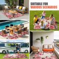thumbnail image 3 of Pink Roses Outdoor Rug 3x5 Ft, Non Slip Washable Area Rug, Spring Floral Elegant Pastoral Butterfly Retro Patio Rugs Carpet Runner, Large Floor Mat for Indoor/Outdoor Deck Porch Camping, 3 of 8