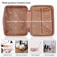 thumbnail image 4 of Estuche de viaje para maquillaje BSTKEY, portátil, carcasa dura, oro rosa, 4 of 9