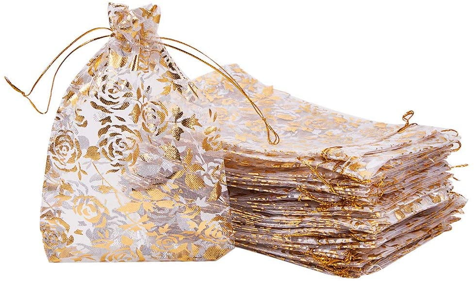 18 Colours & 2Sizes Premium ORGANZA Wedding Favour GIFT BAGS Jewellery Pouches 