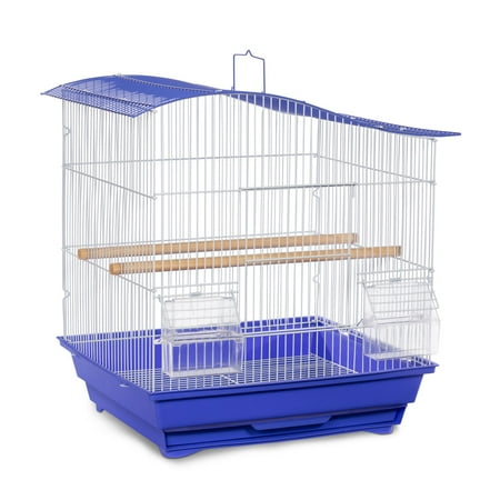 Prevue Pet Products Soho Wave Top Roof Blue & White Bird Cage SP41613B/W