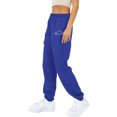 thumbnail image 2 of Makaor Women Sweatpants with Elastic Waist with Pockets Solid Baggy Fleece Loose Joggers Blue L, 2 of 4
