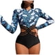 thumbnail image 3 of MKLEKYY Trajes De Baño Mujer 2 Piezas Women 1 Piece Webbingtank Suits Shirred Vintage Up Athletic Training Swimwear Bathing Sport Control Swimsuit Swimwear Padded Tummy Bikini Push Swimwears, 3 of 6