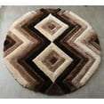 thumbnail image 5 of MDA Home Mateos Shag Brown/Cream/Black Polyester Area Rug - 7' X 7' Round, 5 of 5