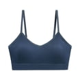 thumbnail image 2 of Lumtrix Womens Scoop Neck Sports Bra Spaghetti Straps Camisole Solid Color Summer Tops for Gym Yoga Dark Blue XL, 2 of 4