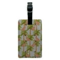 thumbnail image 1 of Flamingos and Palm Trees Rectangle Leather Luggage Card Suitcase Carry-On ID Tag, 1 of 8