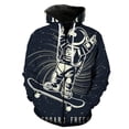thumbnail image 2 of Sudadera con capucha y cremallera de astronauta espacial para hombres y mujeres, sudaderas casuales con estampado 3D, sudaderas de manga larga para niños, sudaderas de gran tamaño, ropa de calle, 2 of 5
