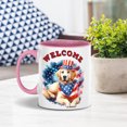 thumbnail image 5 of Golden Retriever Patriotic Welcome for 4Th of July Independence Day 11oz Accent Two-tone Mug Goldens Dog Lover Gifts Idea Coffee Tea Cup - 00010, 5 of 5