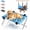 Blue, variant on Dog Hammock Bed with Frame,Stand and Breathable 8-Hole Mesh for Bathing,Nail Trimming,Drying and Daily Care