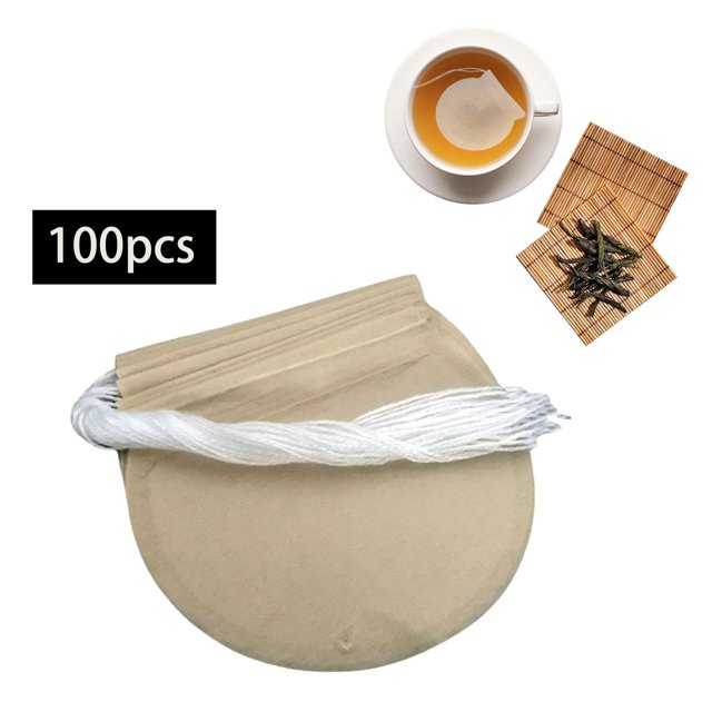 Bolsas de filtro de té de 100 Uds., de té de especias de pimienta con cordón, bolsas de filtro de sello de café, de té suelto, bolsa sin blanquear Soledad Infusor vacío
