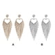 thumbnail image 5 of Qarigey 2 pendientes de aleación con borlas colgantes, joyería de moda, pendientes, mano de obra fina, tamaño compacto, suministros ligeros para Ropa, zapatos y accesorios Miscelánea Plata Qarigey AP017685-02, 5 of 6