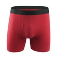 thumbnail image 2 of ruhuadgb Men Boxers Solid Color Front Opening High Elasticity Leisure Sport Seamless Daily Wear Breathable Swimming Bathing Trunks Men Underwear, 2 of 8