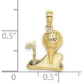thumbnail image 4 of Avariah 10k Yellow Gold Solid Polished Golfing Charm - 13.5mm, 4 of 6
