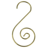Northlight Curved Ornament Christmas Hooks - 1.75" - Gold - Club Pack of 40