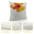 thumbnail image 4 of PHYHOO  Watercolor Flower Throw Pillow Cushion Cover, Single Poppy Flower on Plain Clear Background Nature Inspired Romantic, Decorative Square Accent Pillow Case, White Orange White, 4 of 5