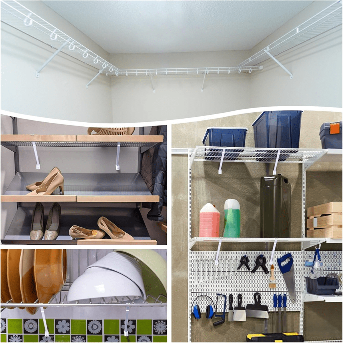 6 * Shelf Brackets-White