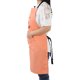 thumbnail image 5 of Delantal funcional de algodón naranja con bolsillos para cocina y trabajo, 5 of 8