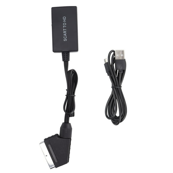 Scart to HD Multimedia Interface Converter Video Audio Converter Adapter with Cord for DVD Set Top Box