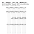 thumbnail image 3 of Airtight Food Storage Containers Set, Vtopmart 15pcs Plastic Kitchen and Pantry Organization Canisters, Black, 3 of 7