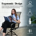 thumbnail image 5 of Patio Swivel Chairs Set of 2, Waterproof Outdoor Dining Chairs with All-Weather Textilene Mesh, High Back Rocker Chairs for Deck, Garden, and Backyard (Beige), 5 of 8
