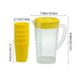 thumbnail image 3 of Cold Brew Coffee Maker & Iced Tea Pitcher, 2200ml Large Capacity Beverage Dispenser with Lid and 5 Cups, BPA-Free Plastic Drink Container for Home, Office, Party, 3 of 7
