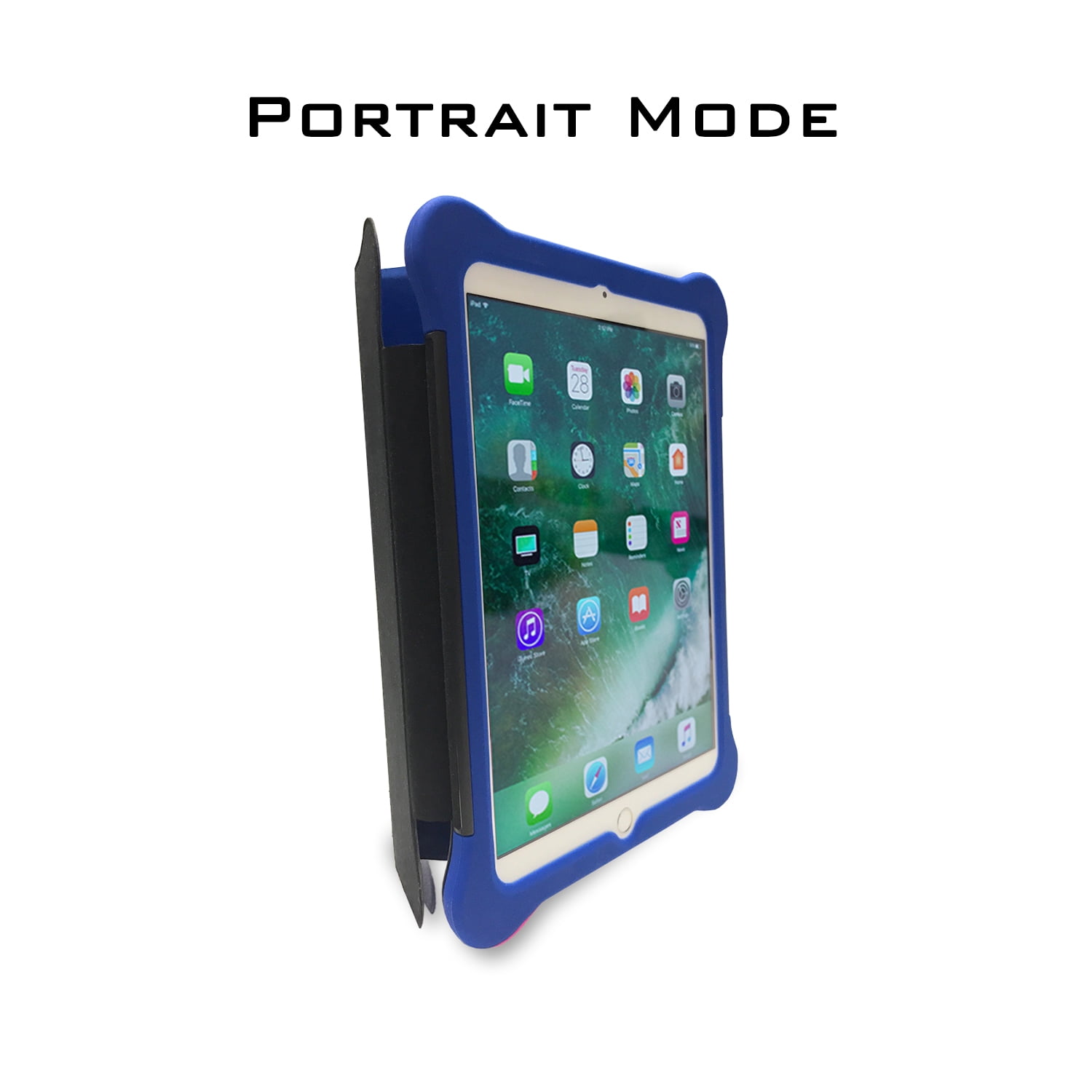 ME 3-In-1 Bumper-Case-Stand with Smart Tri-Fold Cover for New iPad 9.7-inch (5th Generation - 2017 release) - Blue