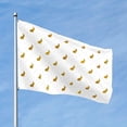 thumbnail image 2 of Vsdgher Gold Rabbit Print Outdoor Decorative Flag 4x6ft, Suitable for outdoor decoration, can be hung indoors, on outdoor lawns, balconies, parties, 2 of 5