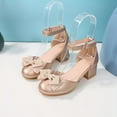 thumbnail image 3 of SNNROO Elegant Bowknot High Heels for Girls  Breathable  Non-Slip Design Perfect for Parties & Performances - Versatile All-Season Wear, 3 of 7