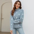 thumbnail image 4 of Suéter europeo y americano para mujer, suéter holgado de cuello alto medio para otoño e invierno, 4 of 6