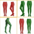 thumbnail image 2 of 2Pair Women Patricks Day Tights Stretchy Leggings Opaque Tights High Waist Pantyhose Irish Festival Cosplay Costume, 2 of 8