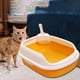 thumbnail image 4 of Caja de arena para gatos abierta, inodoro, bandeja para arena para mascotas, para cachorros, animales pequeños, , conejo, Amarillo, 4 of 8