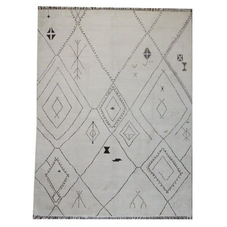 Wahi Rugs Hand Knotted Moroccan Tulu Design Shaggy High Pile 9'0"x12'0" -W763