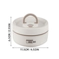 thumbnail image 3 of Thermal Insulated Lunch Box for Adults Portable Bento Box Leakproof Stainless Steel Food Container Stackable Lunch Container with Utensils 1 Pack (304 Stainless Steel), 3 of 14