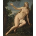 thumbnail image 3 of Anonymous 15x17 Black Modern Framed Museum Art Print Titled - Eve and the Snake (17th Century), 3 of 5