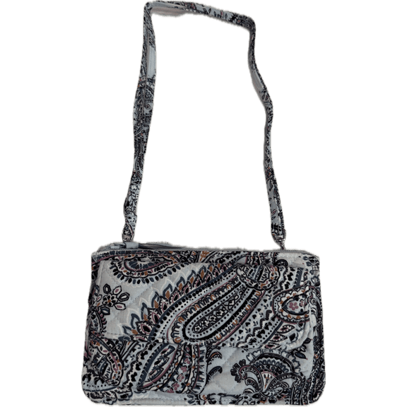 Vera Bradley Cotton Wallet Crossbody Purse with RFID Protection in Soft Sky Paisley