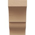 thumbnail image 2 of 9"W x 9"D x 18"H Wide Asheboro Rough Cedar Woodgrain TimberThane Corbel, Primed Tan, 2 of 6