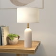 thumbnail image 5 of Evelyn&Zoe Ramona 22" Modern Ceramic Table Lamp with White Drum Fabric Shade, 5 of 5