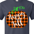 thumbnail image 4 of Inktastic Happy Fall Plaid Pumpkin T-Shirt, 4 of 5